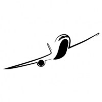 Vinilo logotipo avión de pasajeros